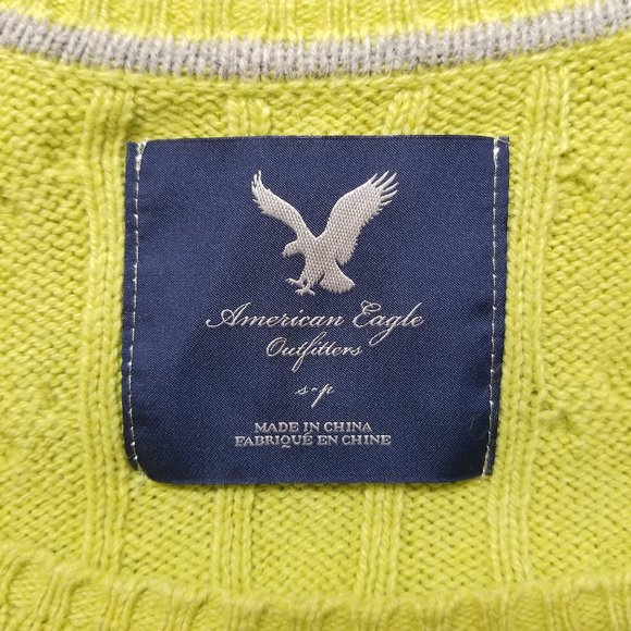 American Eagle sweater Small pullover cable knit long sleeve Twilight - Picture 9 of 10